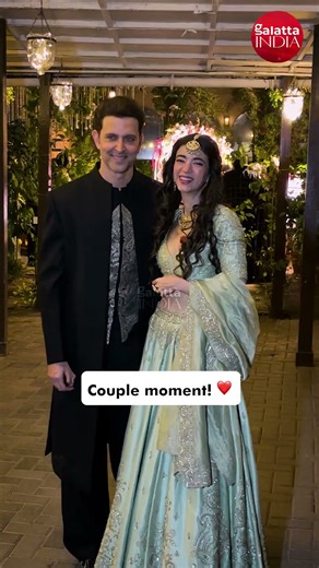 Hrithik Roshan & Saba Azad Pose Together at Roshan Family Wedding Reception ❤️✨ #hritikroshan