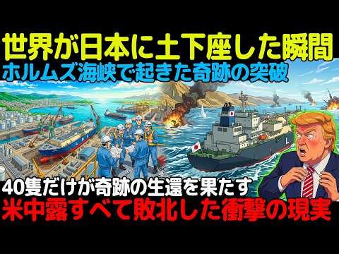 【海外の反応】「なぜ日本だけが生き残った？」米中露が撤退したホルムズ海峡で奇跡の40隻…世界がアメリカではなく日本にSOSを送った理由