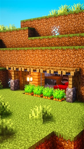 Minecraft Easy Starter Base....🤔 (Running Up That Hill) #minecraft #shorts