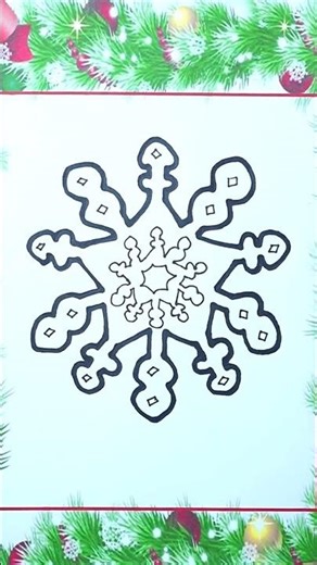 Winter Snowflake Drawing ❄️Creative Drawing Ideas