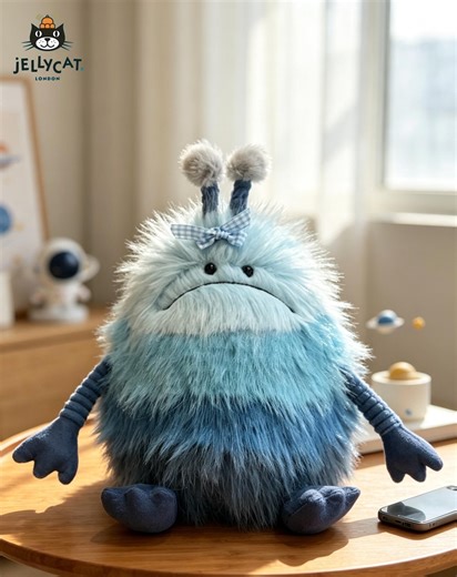 Jellycat Style Alien Monster Plush Toy – Fluffy Long Fur, Space Theme Decor - Etsy Canada