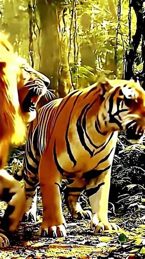 Tiger overpowers Lion! #shorts