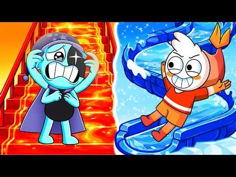 HOT Challenge: Survive 24 Hours On Ice Vs Fire | Dandy's World Roblox | Dandy's World Animation