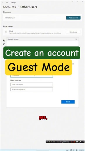 Super Fast! How to Create a Guest Mode Account on Windows