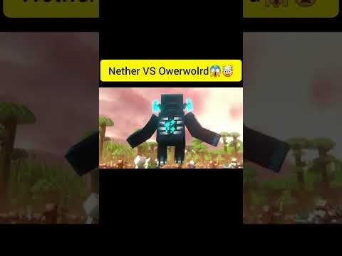 Minecraft Nether VS Owerwolrd😱🔥 |Who do you think will win?|🤯🤔