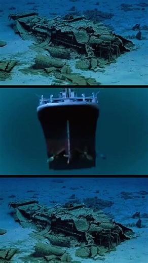 RMS Titanic Stern on the Seabed This footage shows the stern section of the RMS Titanic resting on the ocean floor. After the ship broke apart during the sinking on April 15, 1912, the stern fell separately and suffered heavy structural damage upon impact. Today, it remains one of the most haunting parts of the wreck site. ⚠️Disclaimer Shared for historical and educational purposes only 🎥Credit:National Geographic Channel Follow Like Share #RMS_Titanic #TitanicWreck #TitanicStern #MaritimeHisto