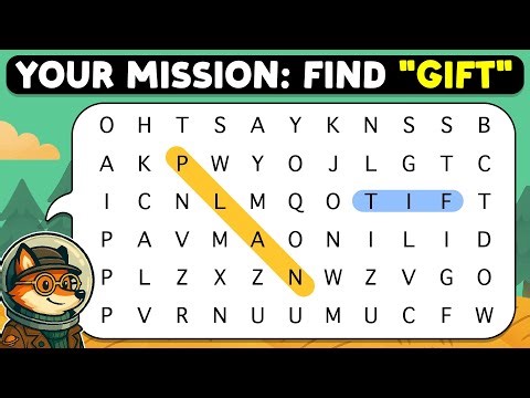 🦊🔍 Don’t Blink! Find “GIFT” Quickly 🔎🦊 | Word Search Puzzle