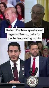 Robert De Niro speaks out against Trump, calls for protecting voting rights