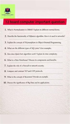 ⚡ Class 12 Computer Science | Advanced Questions That Can Change Your Result