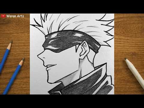 How to Draw Gojo || Gojo Anime Art Tutorial for Beginners || Easy Anime Drawing Gojo Sketch
