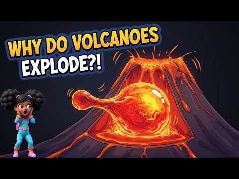 Why Do Volcanoes Explode? 🌋 (Fun Science for Kids!) | Galaxy Giggles