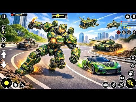 Army Robot Car Jet Tank Transformation Bus Game Tank in Army Base NEW UPDATE - Android Gameplay