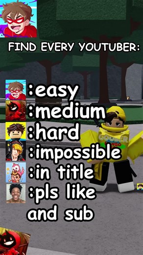 FIND ALL OF THE YOUTUBERS.. 🦩 😍 #roblox #shorts