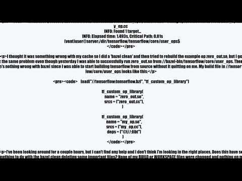 Bazel quits before building new op without error?