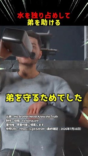 水を独り占めして弟を助ける #shorts