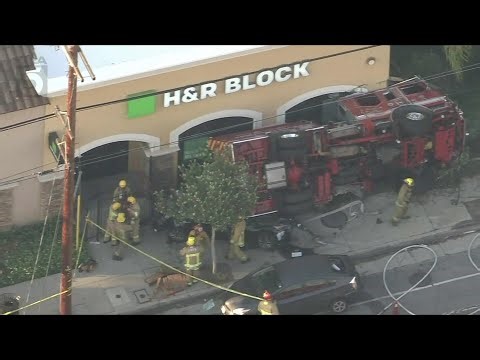 Sunland overturned fire truck crash