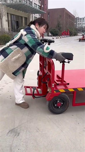 Reverse-mounted four-wheeled flatbed truck#Electric pallet truck for warehouse logistics and factor