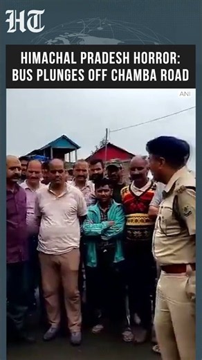 Himachal Pradesh Bus Accident: Bus Plunges Off Road Near Chalunj Mor | #shorts
