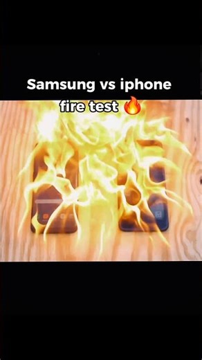 Samsung vs Iphone fire test 💀🔥