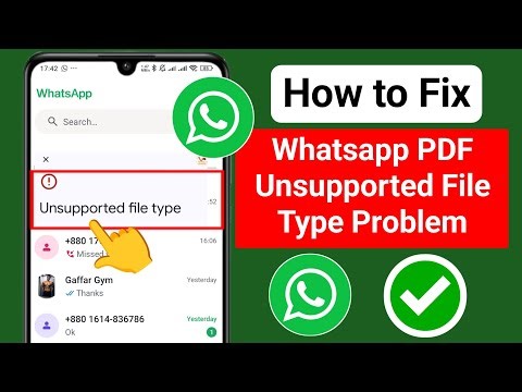 How to Fix WhatsApp PDF Unsupported File Type Problem | Easy Solution 2025