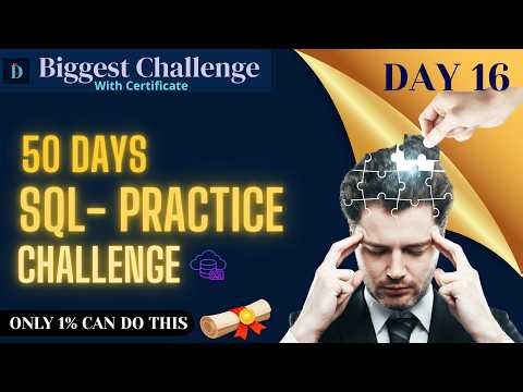 DAY 16 : 50 Days SQL Practice | Build Strong Data Analyst Skills #datapencil #sqlpractice