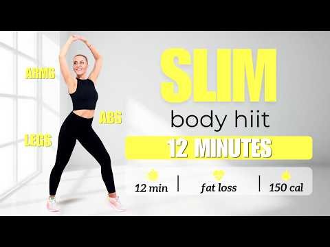 🔥Burn Arm + Leg + Belly Fat🔥12 Min HIIT Workout🔥All Standing🔥Aerobics Style🔥No Repeat🔥