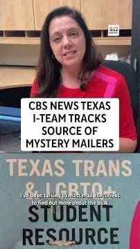 CBS News Texas I-Team tracks source of mystery mailers