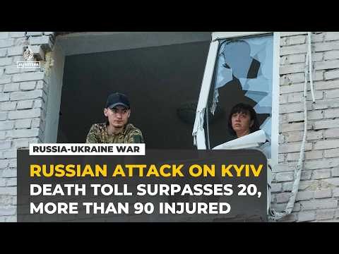 Russian strikes on Kyiv kill at least 22 as residents race to stay safe