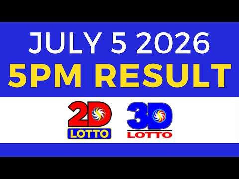 Lotto Result Today 5PM July 5 2026 | Swertres EZ2 PCSO