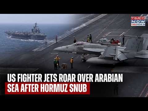 US Fighter Jets Roar Over Arabian Sea, USS George Washington Signals After Hormuz Snub | Iran War