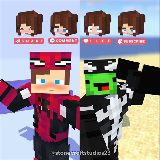 Spider Jj Girlfriend Face Reveal🕸️😎🤯-Minecraft Short Animation #trending #shorts