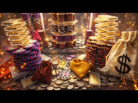 Mystery Bags and towers of chips high limit coin pusher ￼