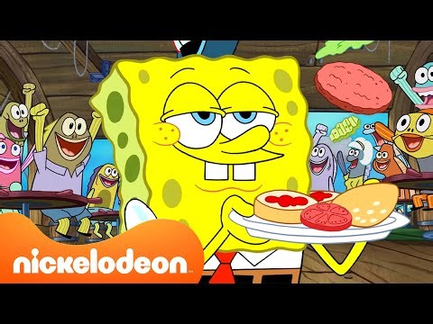 SpongeBob | Cottura Infinita con SpongeBob! 🍔 | 4 Ore | Nickelodeon Italia