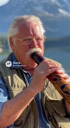 Wilford plays an ancient Didgeridoo by the Lake