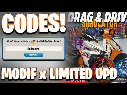 NEW! ALL MODIF x LIMITED UPDATE CODES FOR DRAG DRIVE SIMULATOR! ROBLOX DRAG DRIVE SIMULATOR CODES