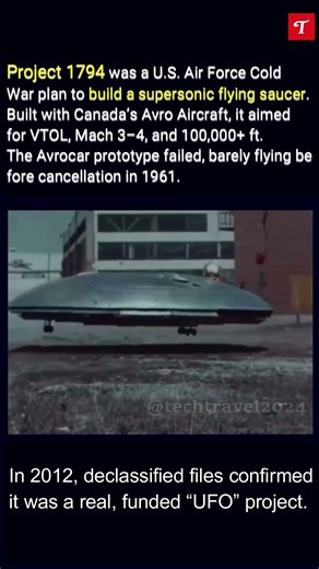 Project 1794: The U.S. Air Force’s Real Flying Saucer Program. #technology #usairforce #alien