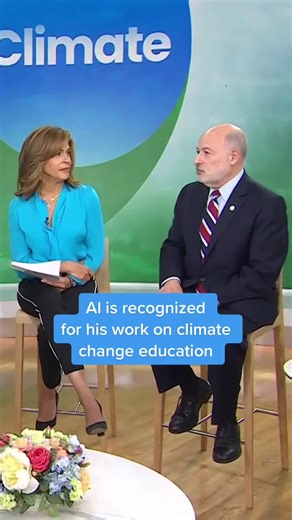 Congratulations are in order! Al has been given the title of #noaa emissary for his work with TODAY Climate on #climatechange education. Here’s to Emissary Roker! 💚💙