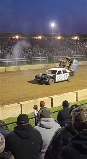 "Insane Demolition Derby Flip – Car Goes Upside Down! 😱