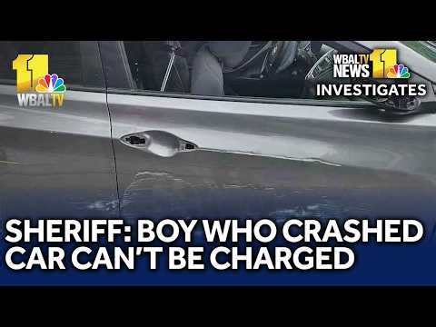 Sheriff: Boy who crashed stolen car can't be charged