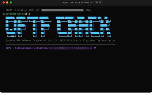 🚨 QUANTUM COMPUTING HACKS BITCOIN WALLETS!!If you hold any crypto, you MUST read this before it’s too late.A few days ago, a quantum computer cracked the first $BTC wallet.This shows that the “window of safety” is closing faster than we thought.Here’s why this crack is genuinely TERRIFYING:The main vulnerability of crypto is the ECDSA signature algorithm.It would take billions of years to derive your private key from a public one.Shor’s algorithm:A quantum computer uses it to “break” elliptic c