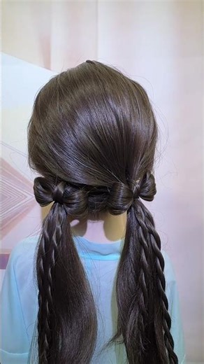 🌿 Easy Double Braided Look | Beginner Friendly Tutorial 💕#hairstyle #viralvideo #viral #hairtutorial