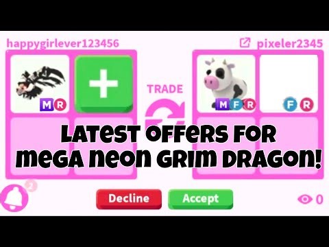 😱😛INSANE OFFERS FOR *MEGA NEON GRIM DRAGON In Adopt Me! 2026 LATEST OFFERS...😱🔥PLUS HUGE WIN TRADES!
