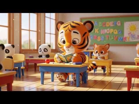 Baby Tiger Study Time | Fun Toddler Nursery Rhymes for Kids | Learn Numbers & Letters