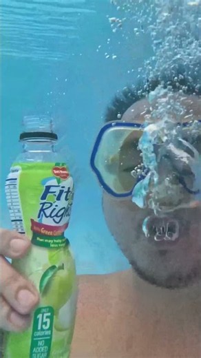 Burp Fit n Right Green Apple vs Minute Maid Pineapple Underwater