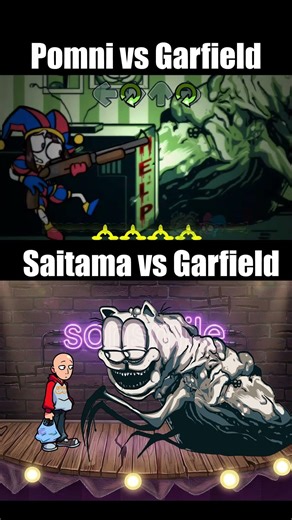 The Great Punishment but Pomni & Saitama vs Gorefield - FNF Mod - Friday Night Funkin' Mobile Game