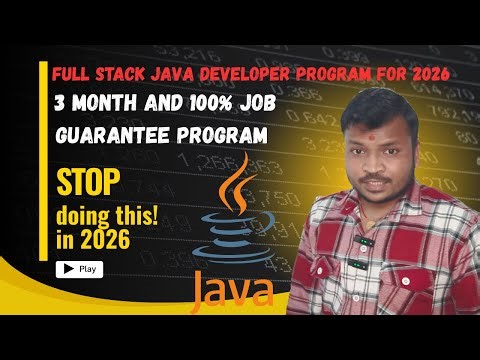 Full Stack Java Program 2026 || 3 month 100% job gurantee program || Java with AI || Sonu Soft