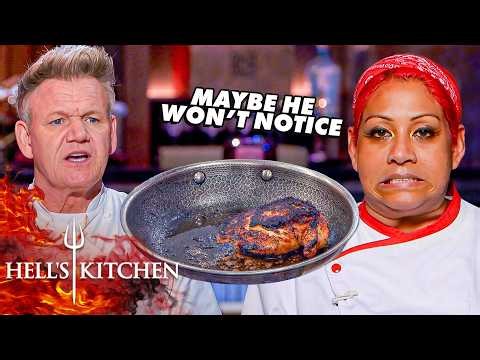 Chef Ramsay Rates the One-Word Clue Dishes as Chef Presents "Blackened Chicken" | Hell's Kitchen