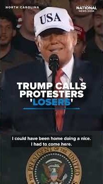FIVE PROTESTERS escorted out of Trump's midterm rally