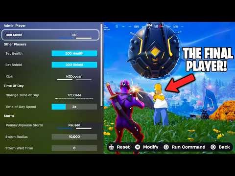 I Used ADMIN COMMANDS in a Fortnite Battle Royale Match!