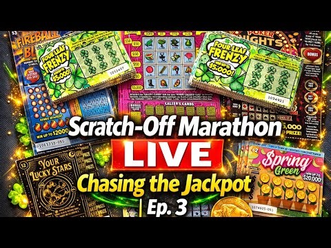 Scratch-Off Marathon LIVE | Chasing the Jackpot Ep. 3 🎟️